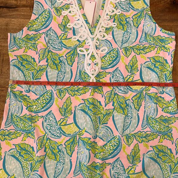 NWT Lilly Pulitzer Harper Shift Dress XXL Palm Cotton Stretch Tropical Beach - Picture 12 of 13